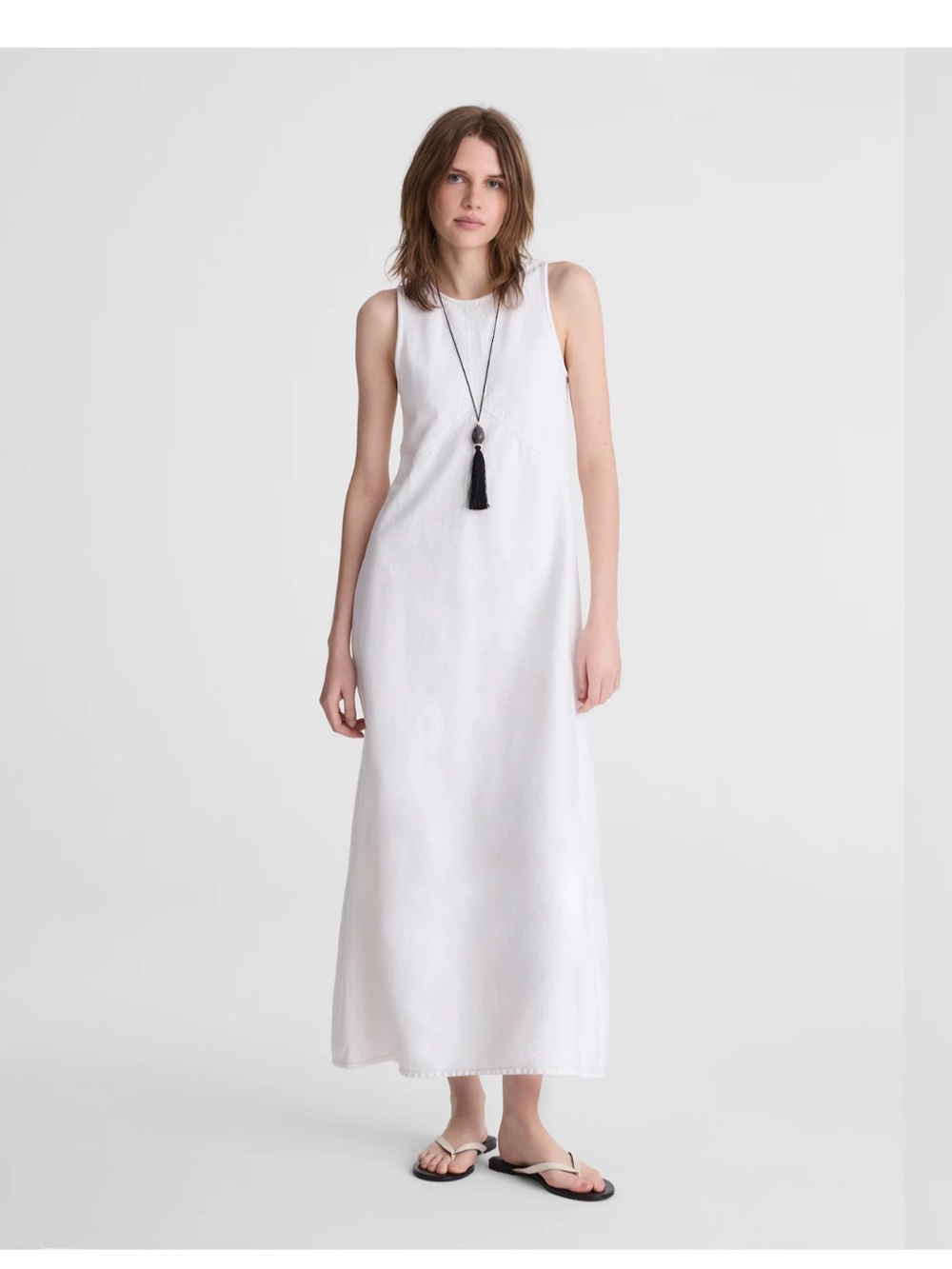 Madewell Denim Seamed Maxi Dres